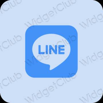 審美的 淡藍色 LINE 應用程序圖標