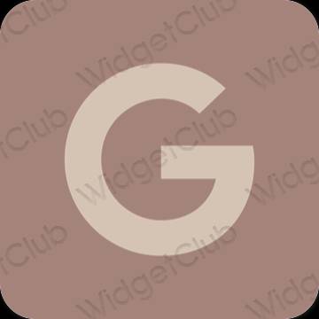 Estetico Marrone Google icone dell'app