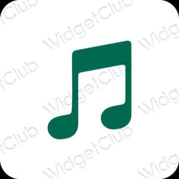 Esthetische Music app-pictogrammen