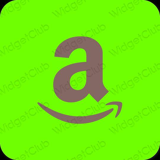 جمالي لون أخضر Amazon أيقونات التطبيق