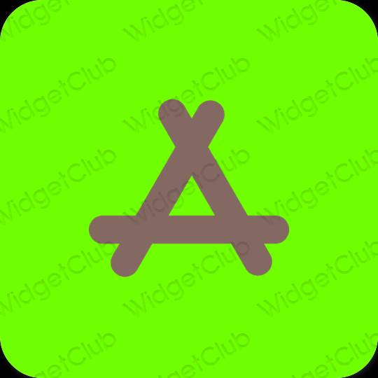Esteetiline roheline AppStore rakenduste ikoonid