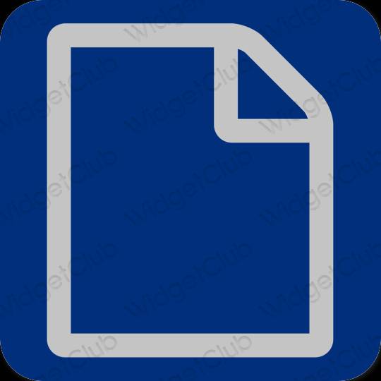 Estetis biru Notes ikon aplikasi