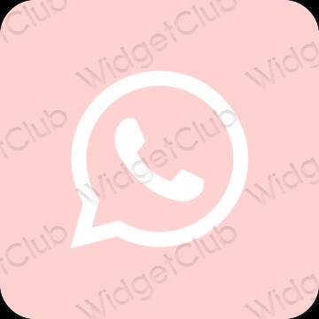 Esteetiline roosa WhatsApp rakenduste ikoonid