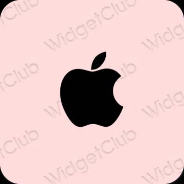 Æstetisk pastel pink Apple Store app ikoner