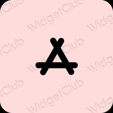 Estético rosa pastel AppStore iconos de aplicaciones
