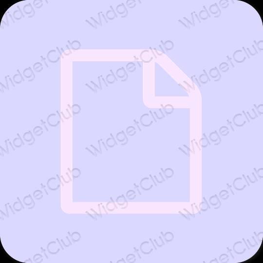 Estético púrpura Files iconos de aplicaciones