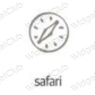 אייקוני אפליקציה Safari אסתטיים