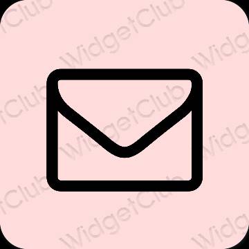 Estetisk pastell rosa Mail app ikoner