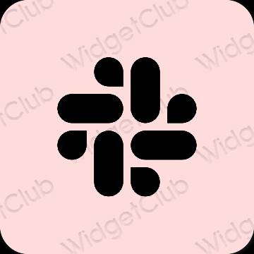 Estético rosa Slack iconos de aplicaciones