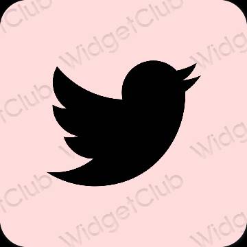미적인 분홍 Twitter 앱 아이콘