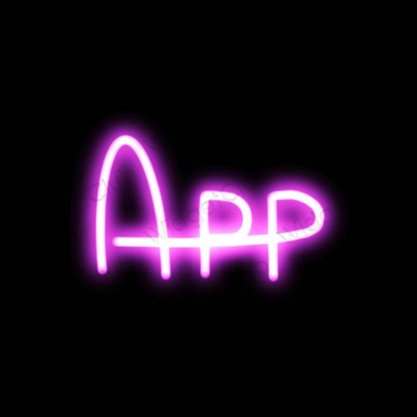 زیبایی شناسی سیاه AppStore آیکون های برنامه