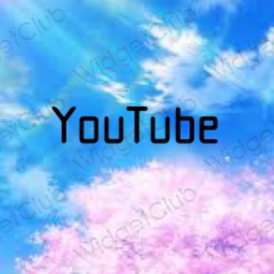 Estetik ungu Youtube ikon aplikasi
