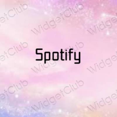 Esteetiline lilla Spotify rakenduste ikoonid