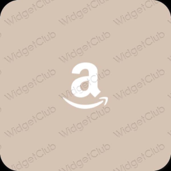 Estetyka beżowy Amazon ikony aplikacji