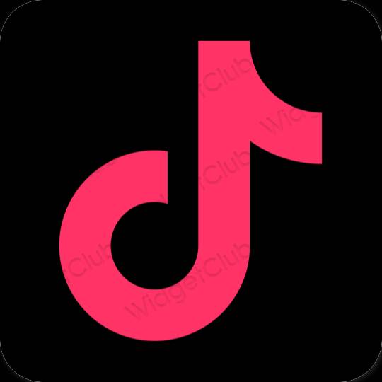 Aesthetic black TikTok app icons