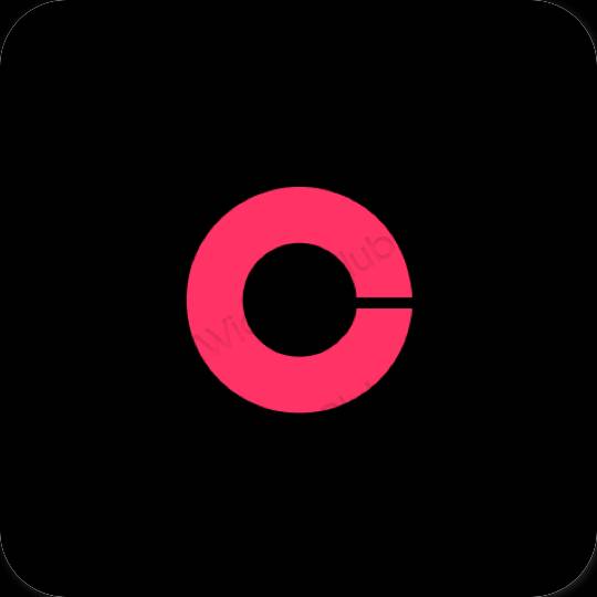 Aesthetic black Coinbase app icons