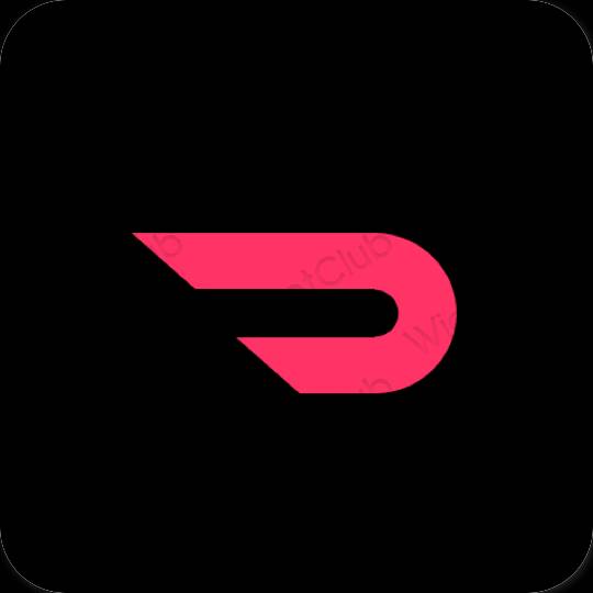 Aesthetic black Doordash app icons