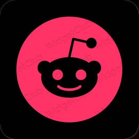 Estetik ungu Reddit ikon aplikasi