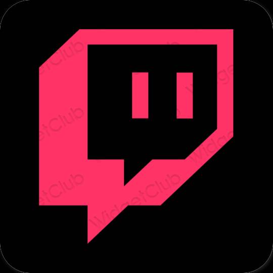 Aesthetic purple Twitch app icons