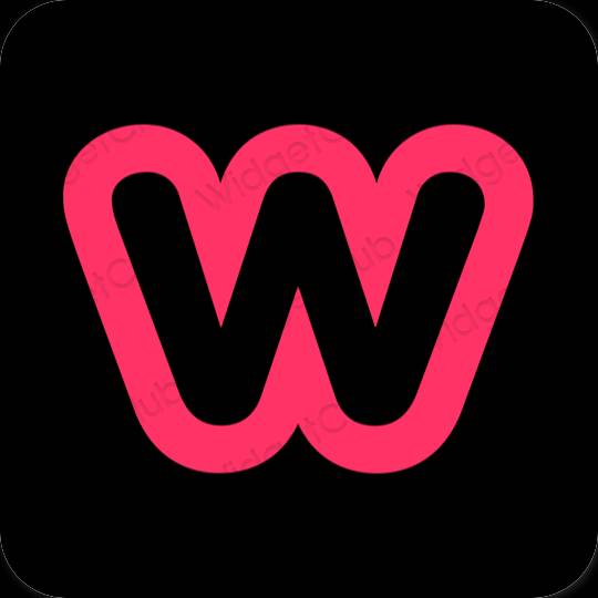Estetsko Črna Weebly ikone aplikacij