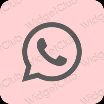 Estetik çəhrayı WhatsApp proqram nişanları