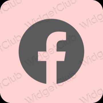 Estetisk rosa Facebook app ikoner