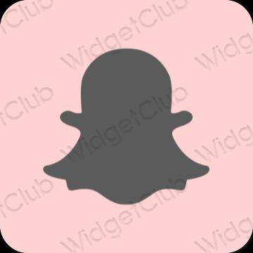 Estetico rosa snapchat icone dell'app