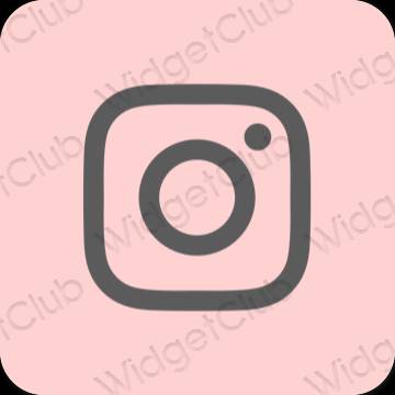 Esthétique rose Instagram icônes d'application