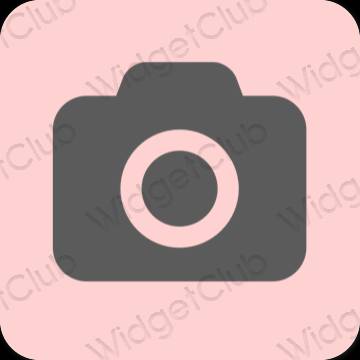 Estético rosa Camera iconos de aplicaciones