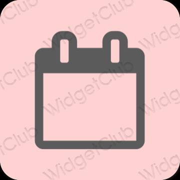 Aesthetic pink Calendar app icons