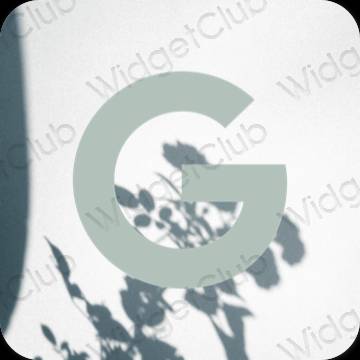 Estetické zelená Google ikony aplikácií