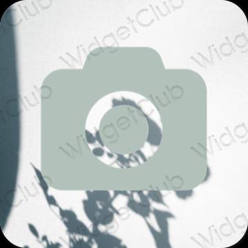 Естетичен зелено Camera икони на приложения