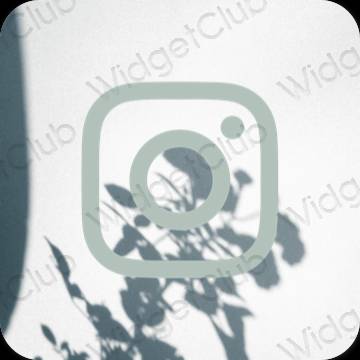 Estetski zelena Instagram ikone aplikacija