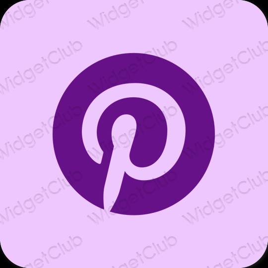 Pictograme pentru aplicații Pinterest estetice