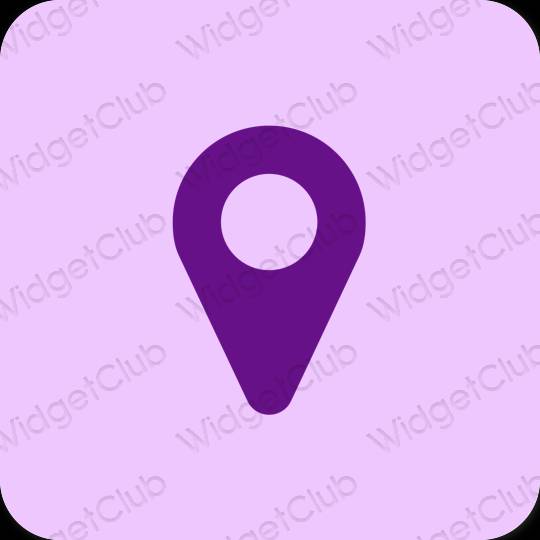 Icônes d'application Map esthétiques