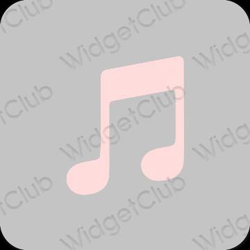 Aesthetic gray Music app icons
