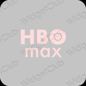 Esztétika szürke HBO MAX alkalmazás ikonok