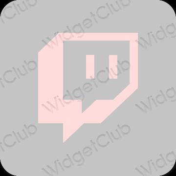 Stijlvol grijs Twitch app-pictogrammen