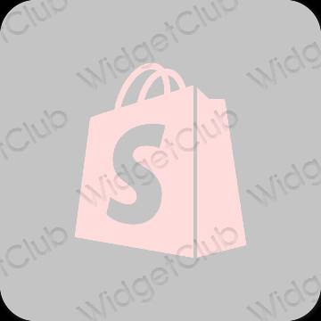 Stijlvol grijs Shopify app-pictogrammen