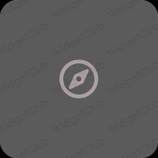 Æstetisk grå Safari app ikoner