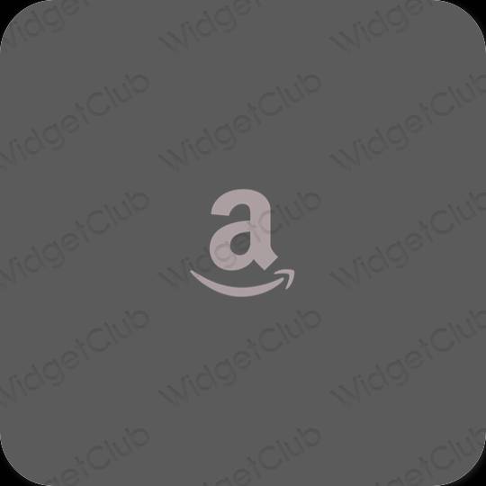 Estetik kelabu Amazon ikon aplikasi