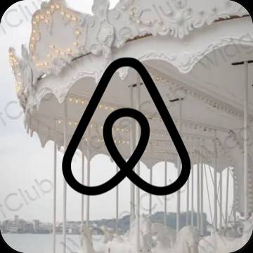 Estetisk svart Airbnb app ikoner