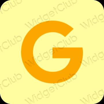 Ästhetisch gelb Google App-Symbole