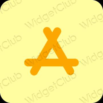 Aesthetic yellow AppStore app icons