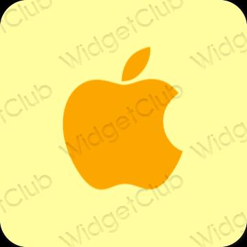 Stijlvol geel Apple Store app-pictogrammen