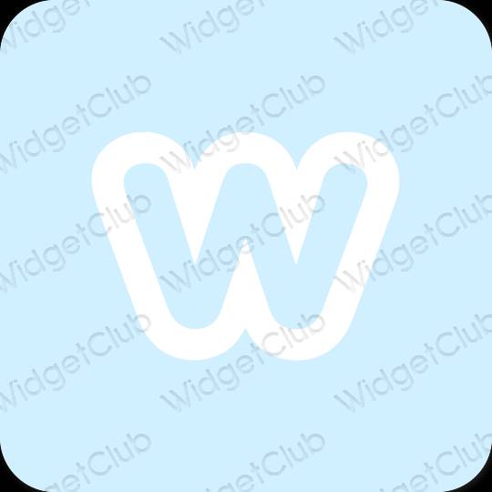 Aesthetic pastel blue Weebly app icons