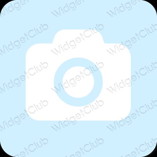Estético azul pastel Camera ícones de aplicativos