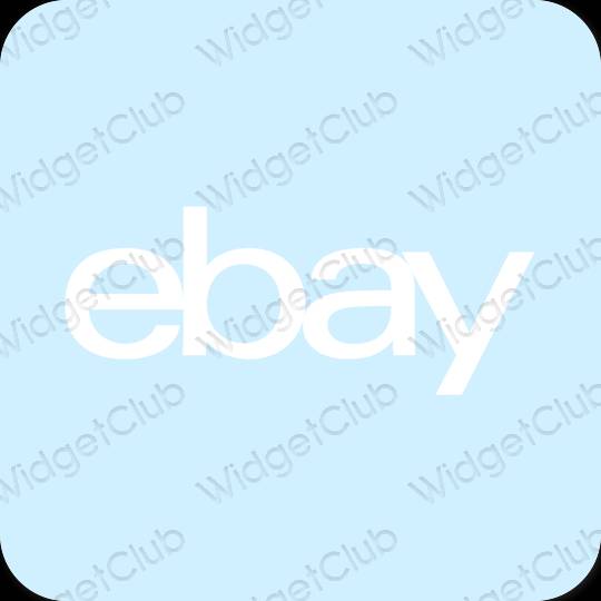 Thẩm mỹ màu xanh pastel eBay biểu tượng ứng dụng