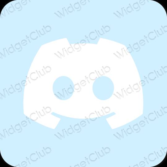Estetyka pastelowy niebieski discord ikony aplikacji