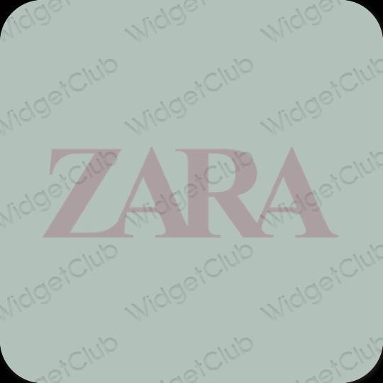 Estetsko zelena ZARA ikone aplikacij